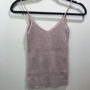 amercian eagle pink knit cami tank top super soft